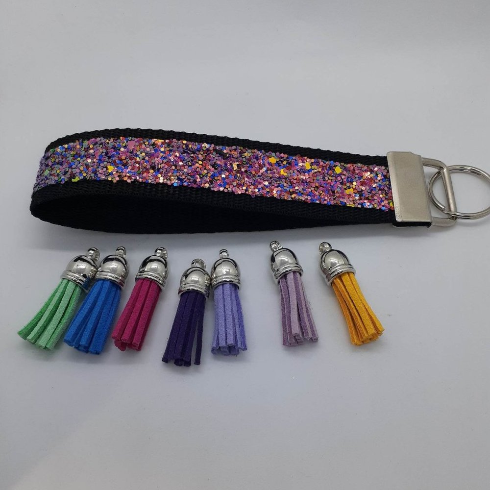 Glitter Wristlet Keyring